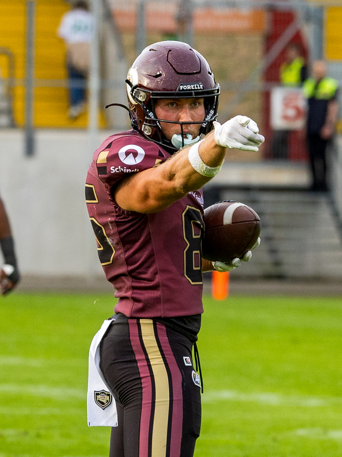 Touchdown celebration from #85 Tim Sauerland (Tight End) – Rhein Fire