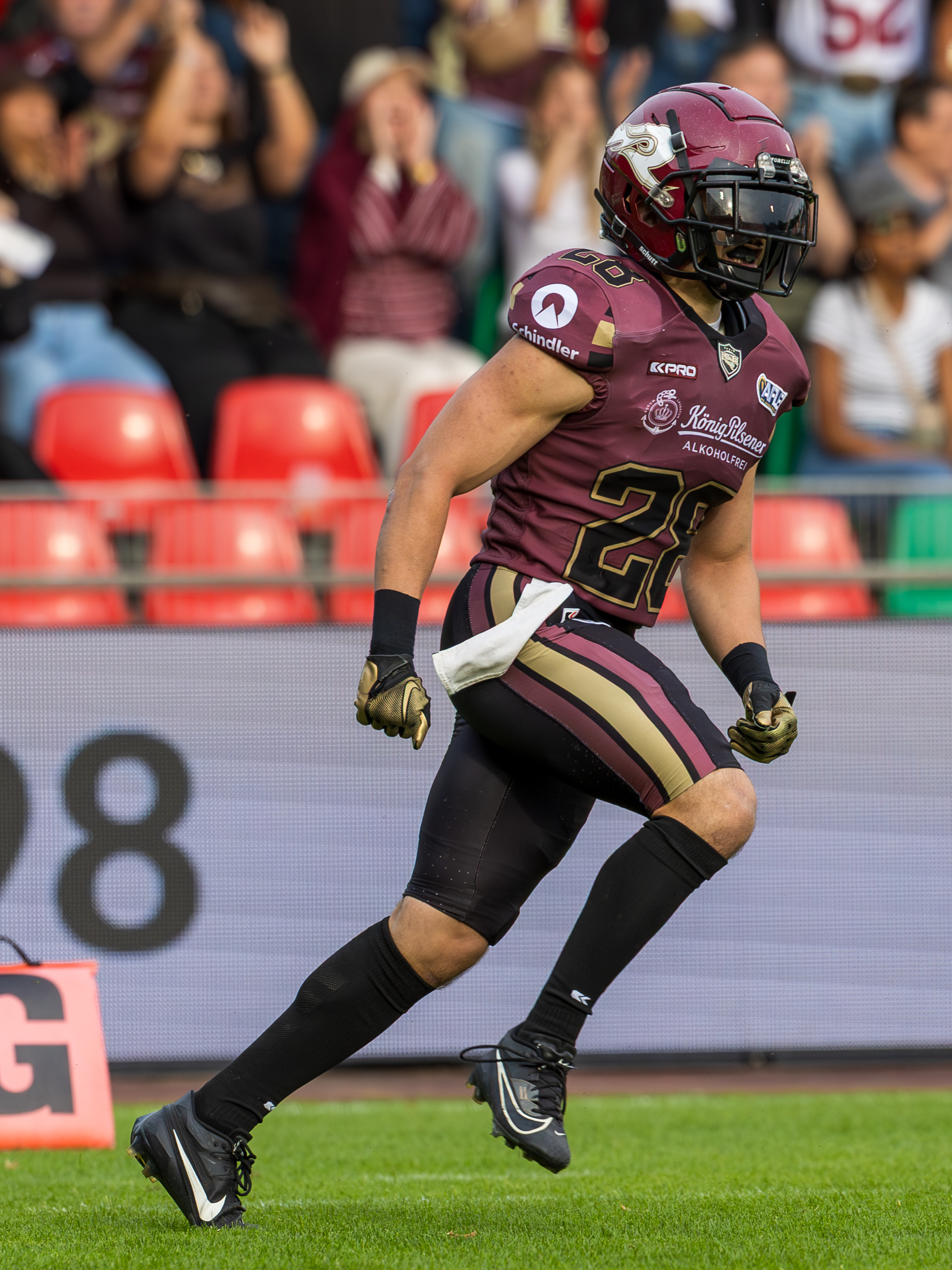 #28 TJ Alexander (Running Back) – Rhein Fire in the endzone.
