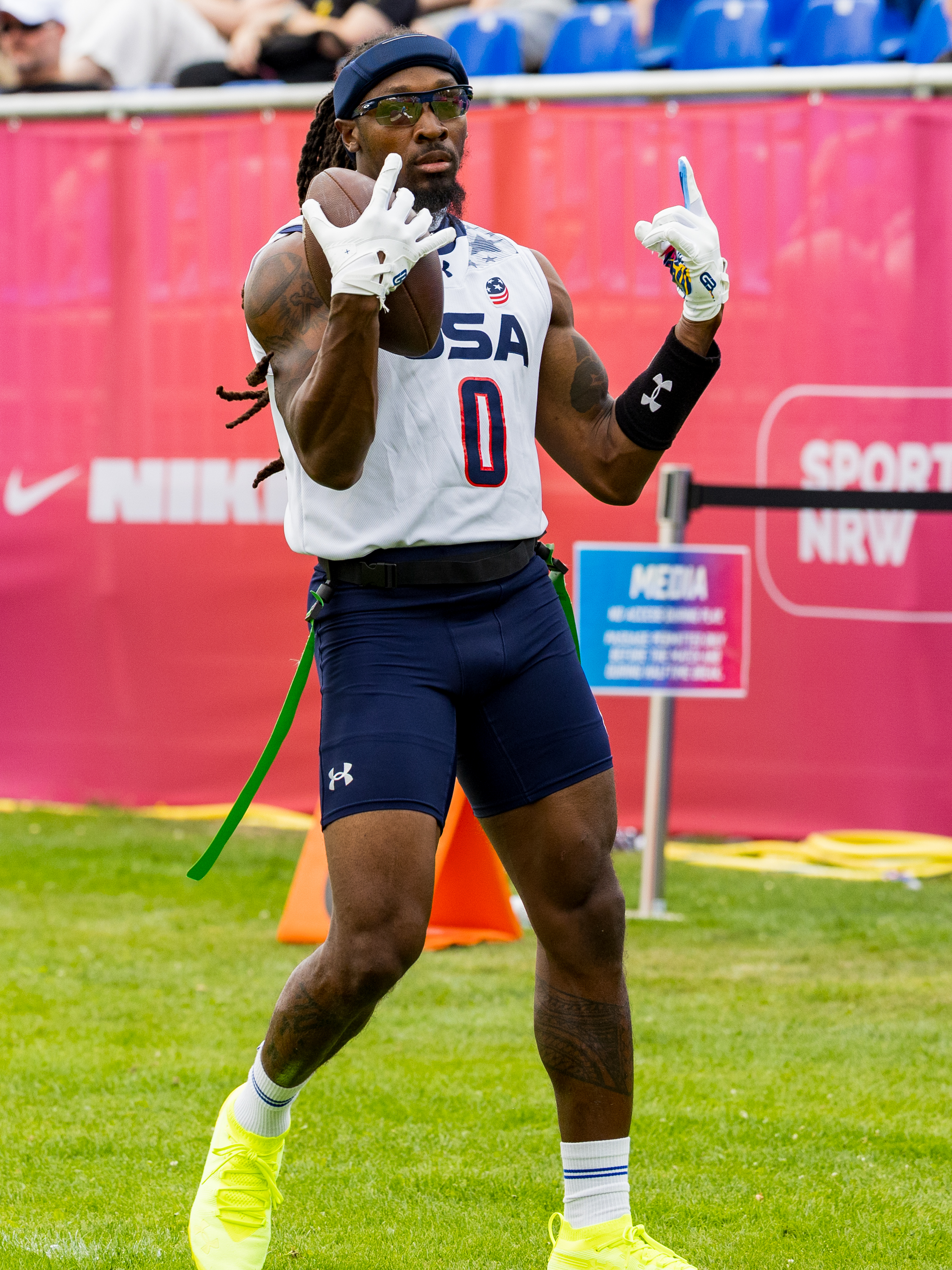 Touchdown celebration from #0 Tyler Davis (WR/RSH) Team USA Men