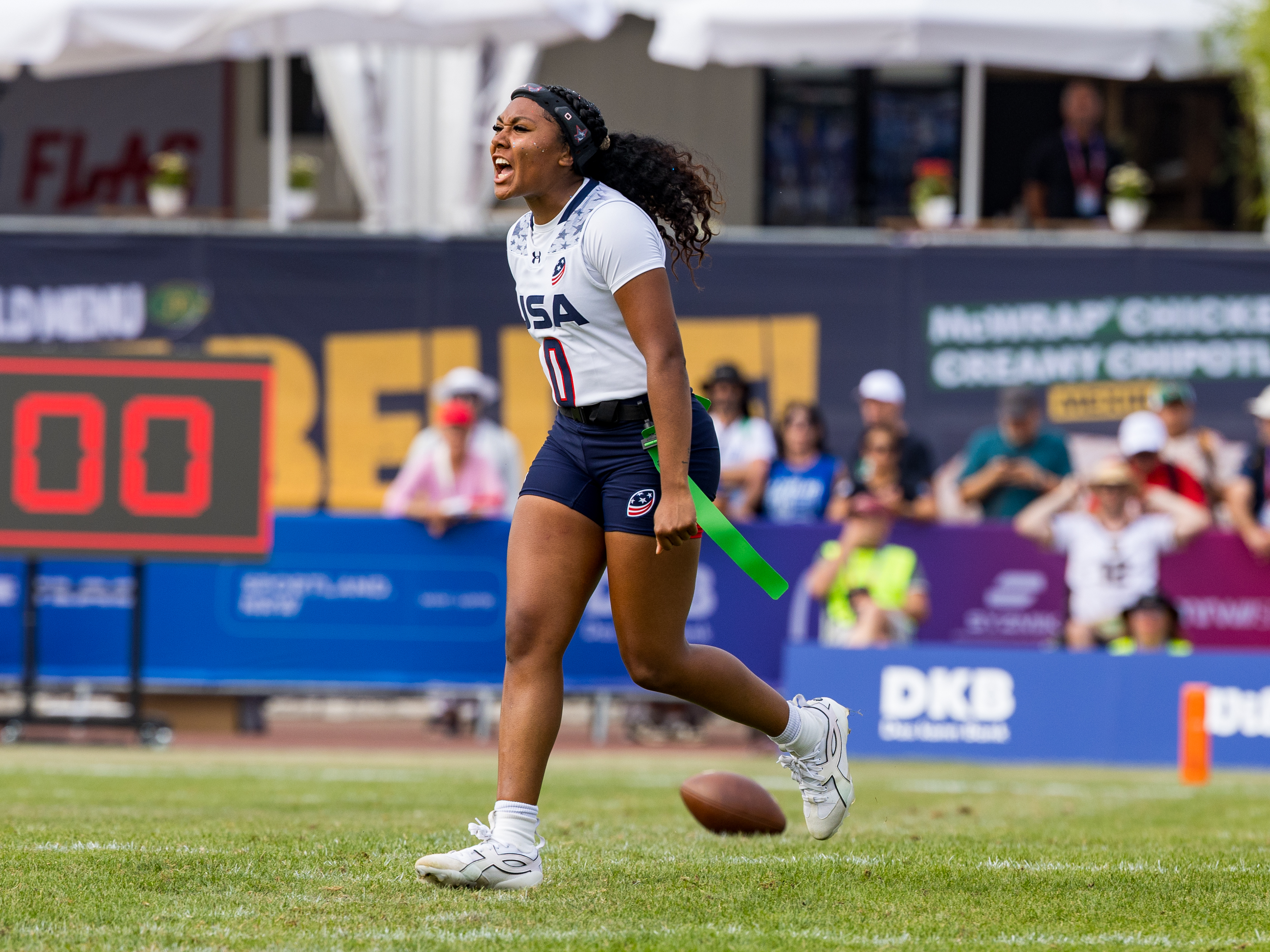 Next Sack for #0 Brooklin Hill (WR/DB) Team USA Women.