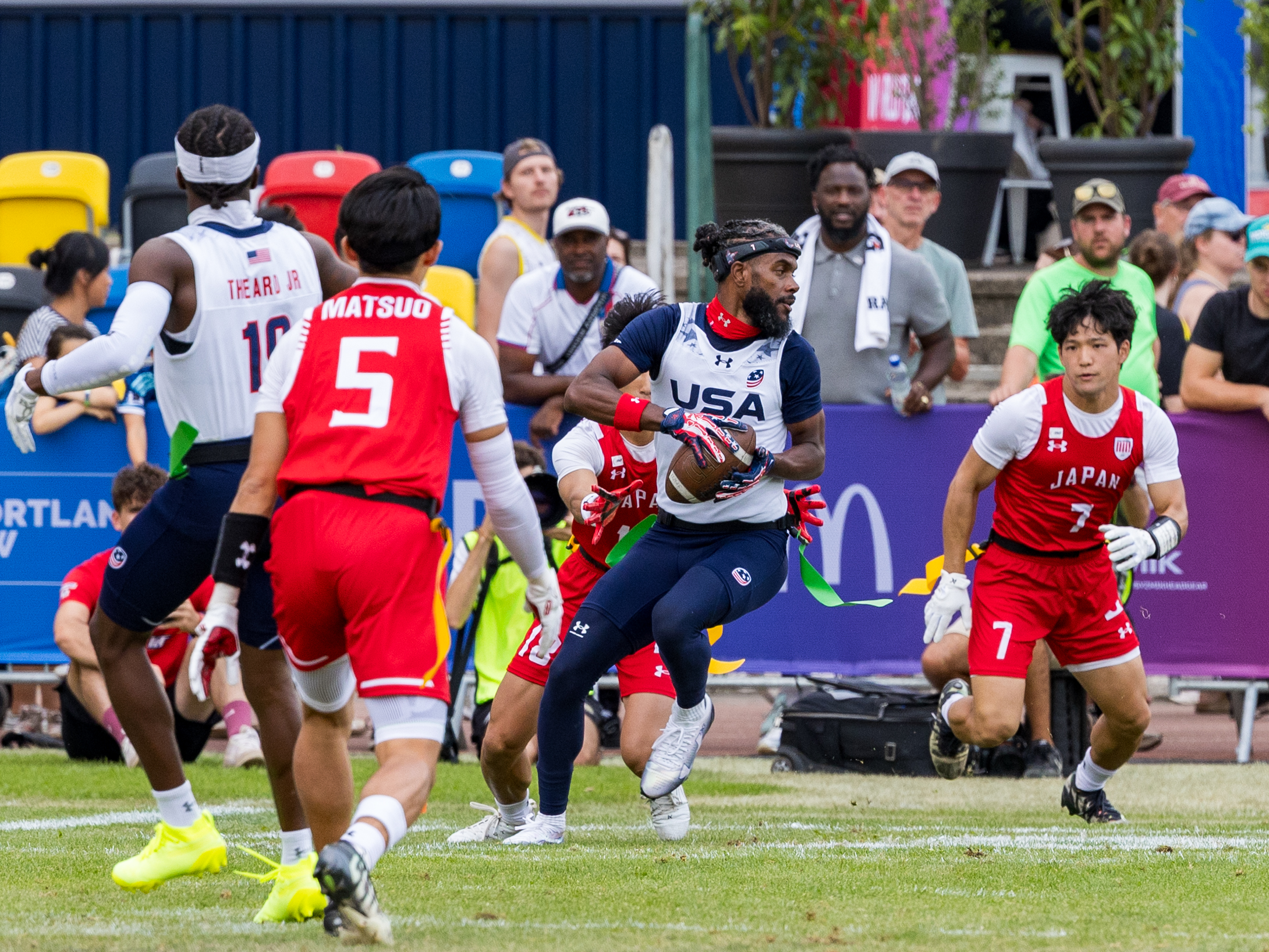 Interception from #1 Antonio Coleman (QB/ATH) Team USA Men