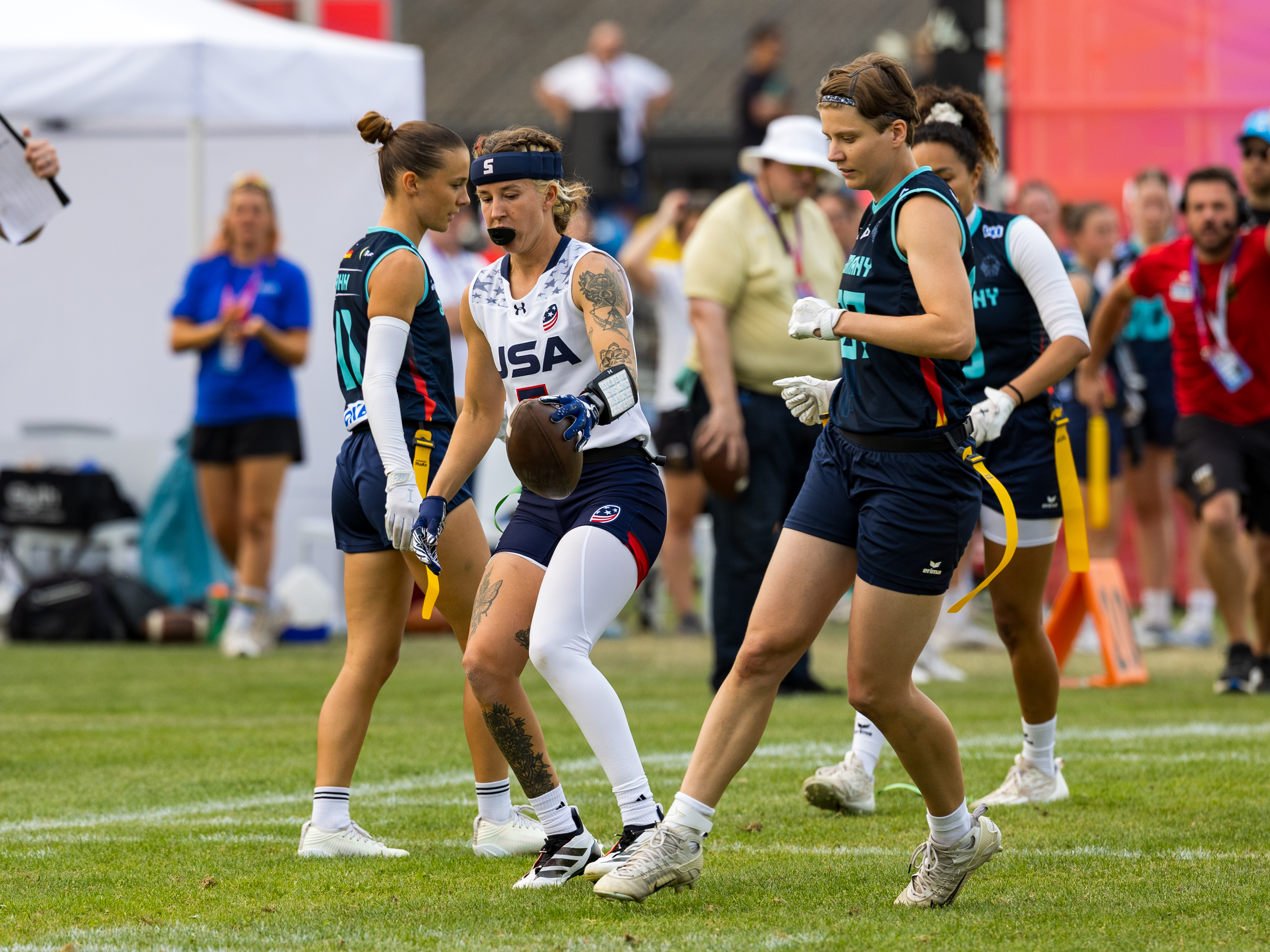 First down from #5 Madison Fulford (WR/DB) Team USA Women
