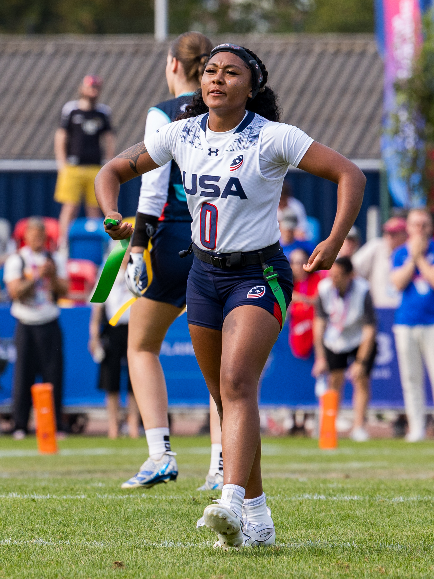 Celebration from #0 Brooklin Hill (WR/DB) Team USA Women
