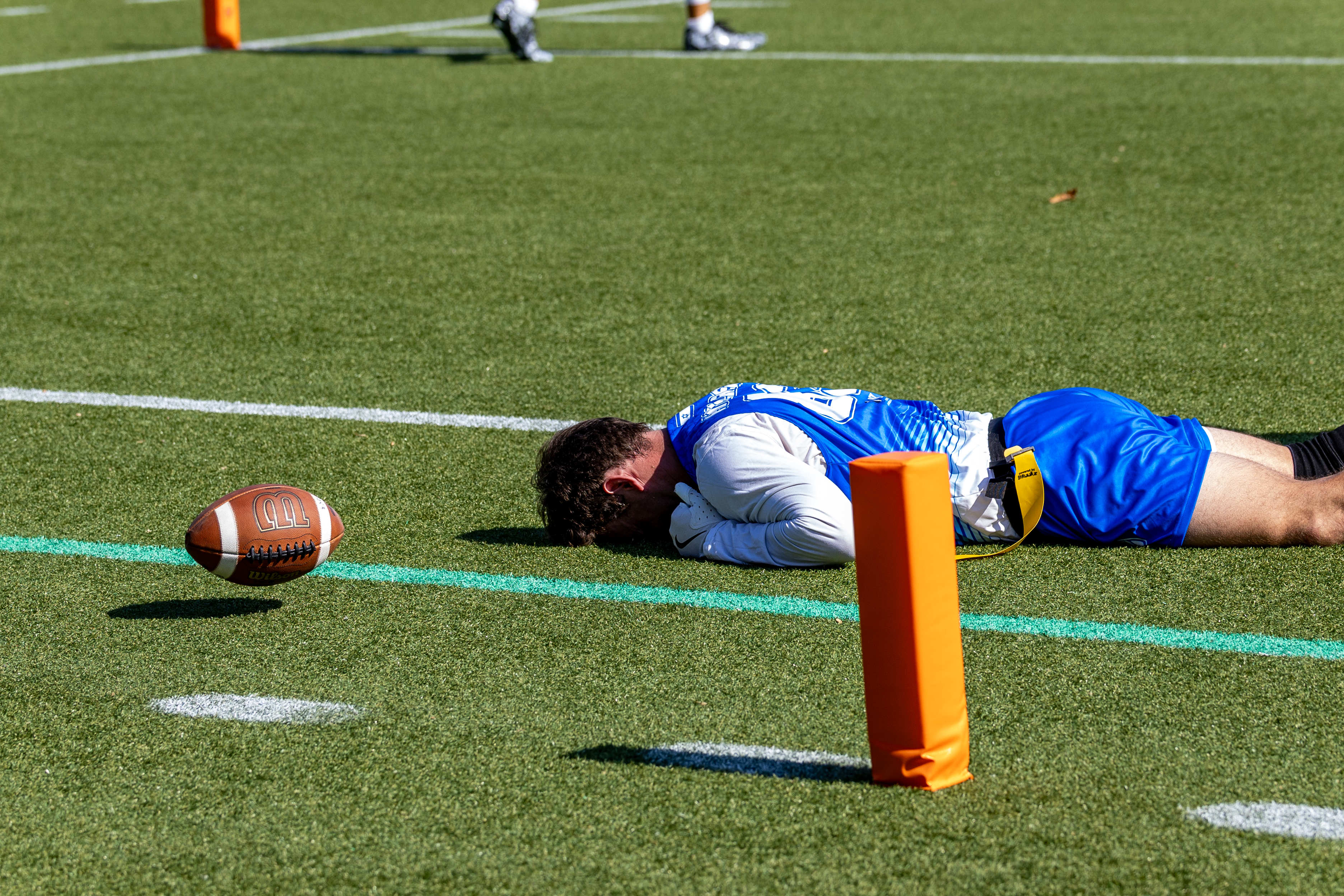 #83 BAILEY FINKELBERG (DB) Team Israel Men miss the interception