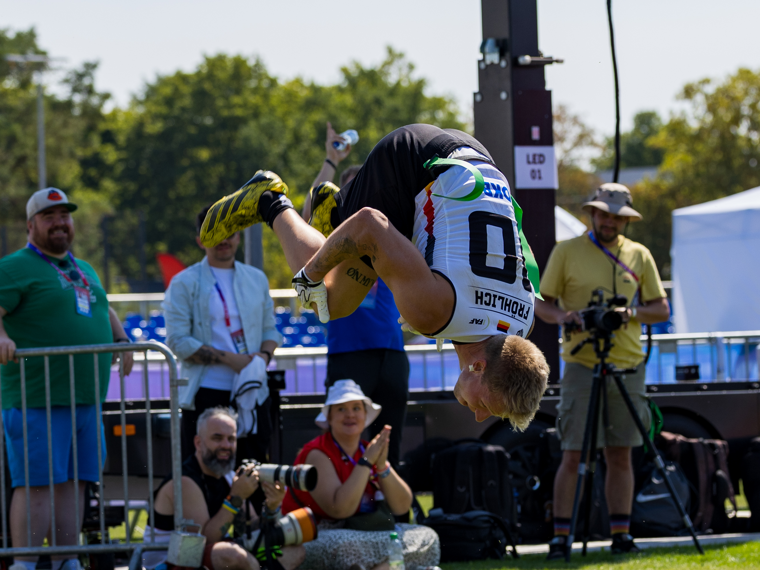 #10 Ben Fröhlich (WR) Team Germany Men celebration with jump in the air.
