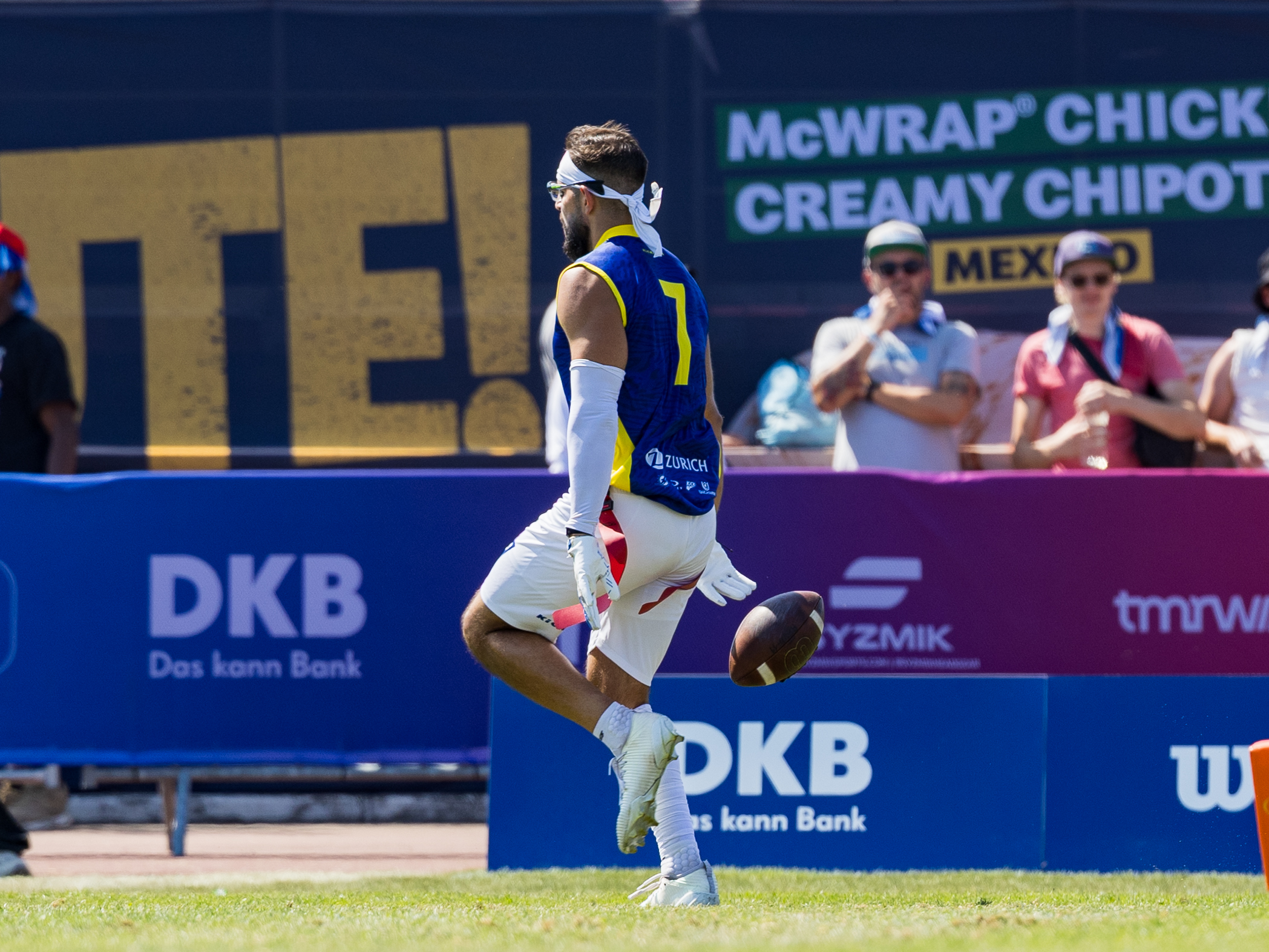 #7 Edmar Dos Santos (DB) Team Brazil Me Interception. Celebration