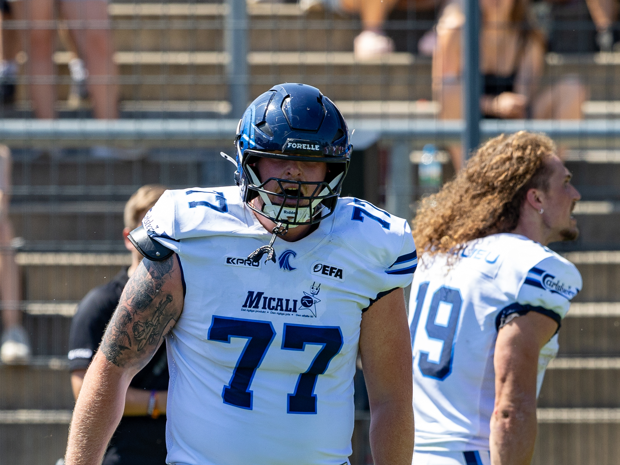 Celebration from #77 Samuel Wretman (Offensive Line) – Nordic Storm