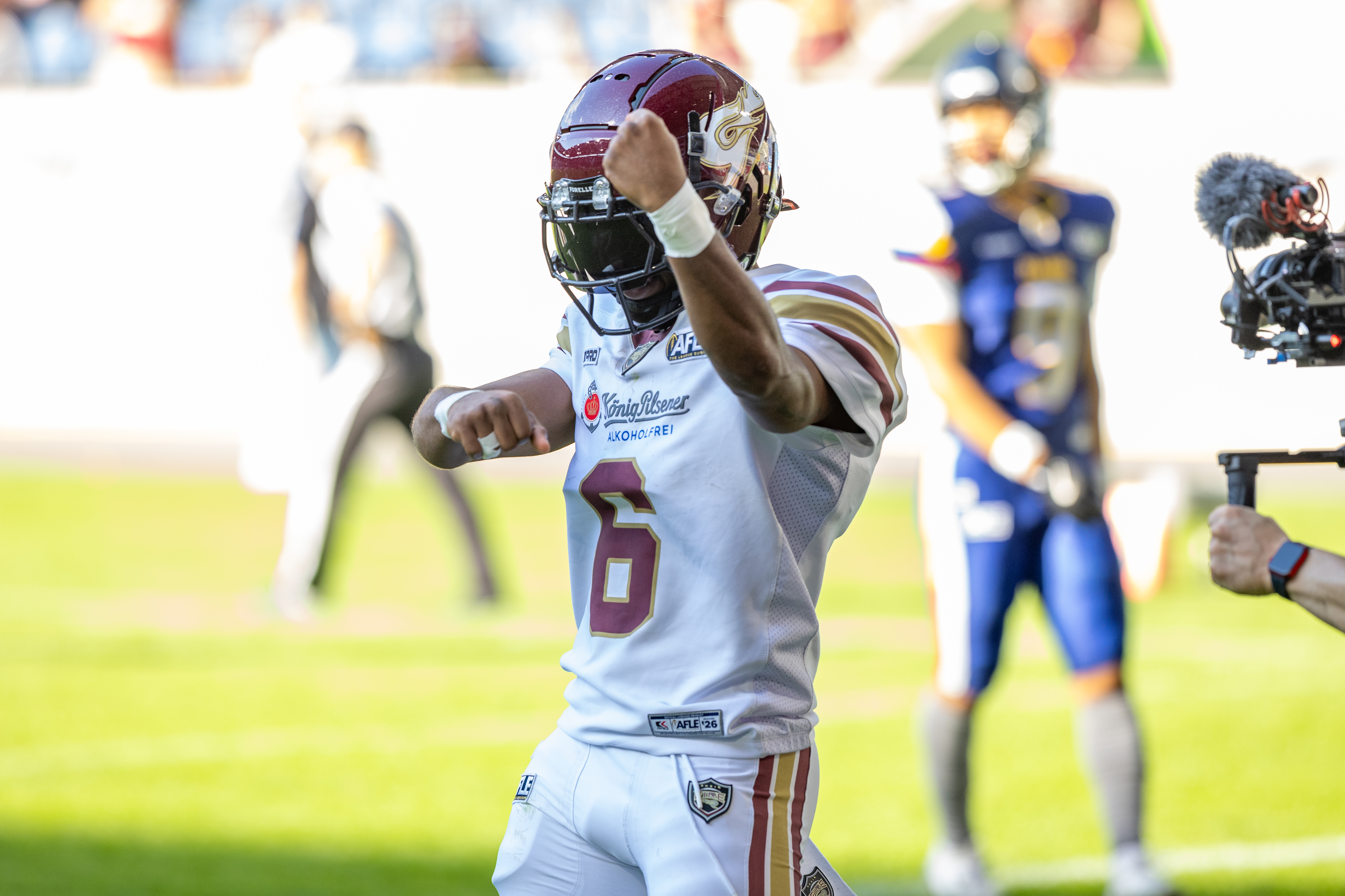 Touchdown celebration from #6 Kaylon Geiger (Wide Receiver) – Rhein Fire