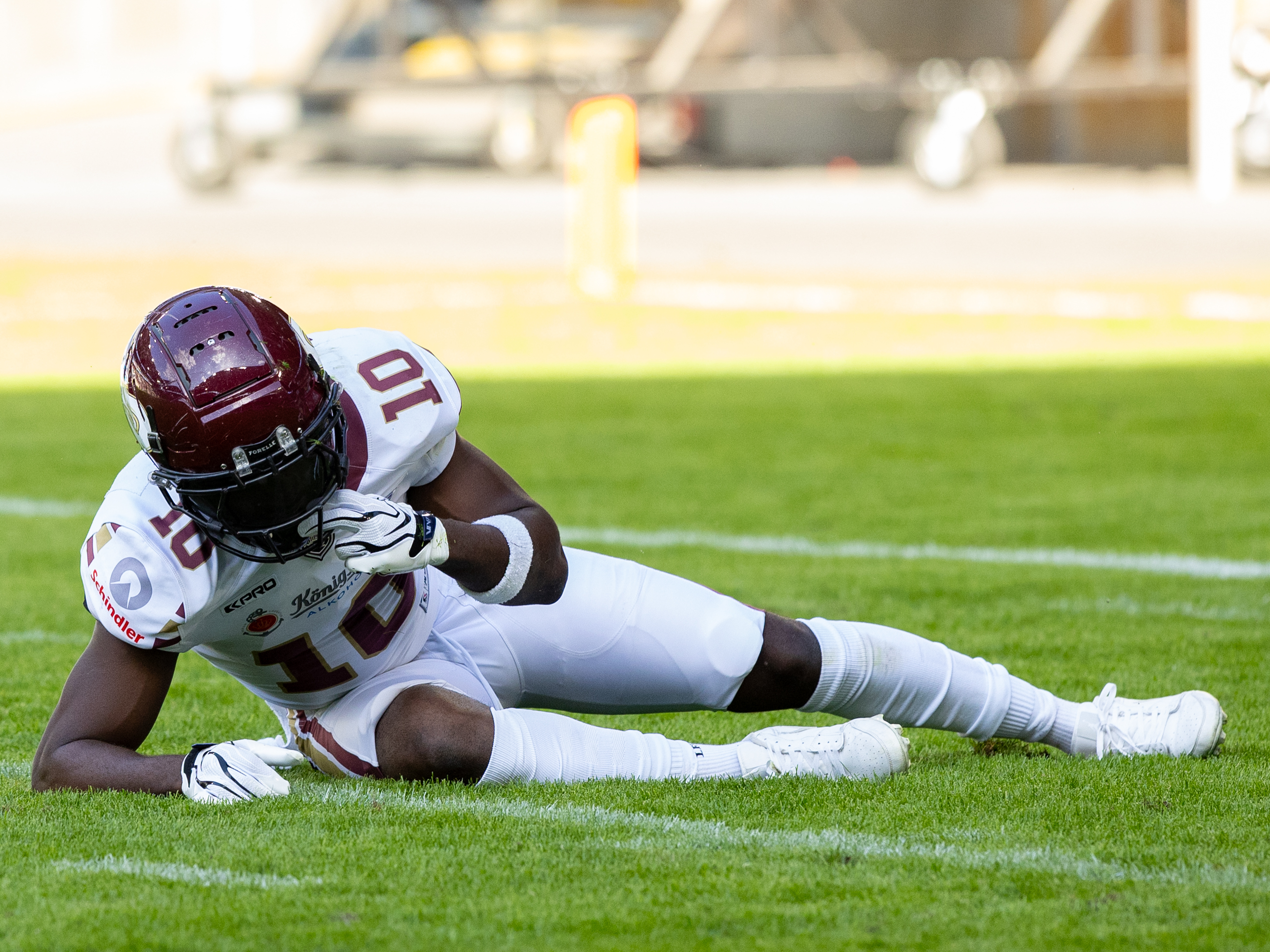 After the miss catch from #10 Harlan Kwofie (Wide Receiver) – Rhein Fire