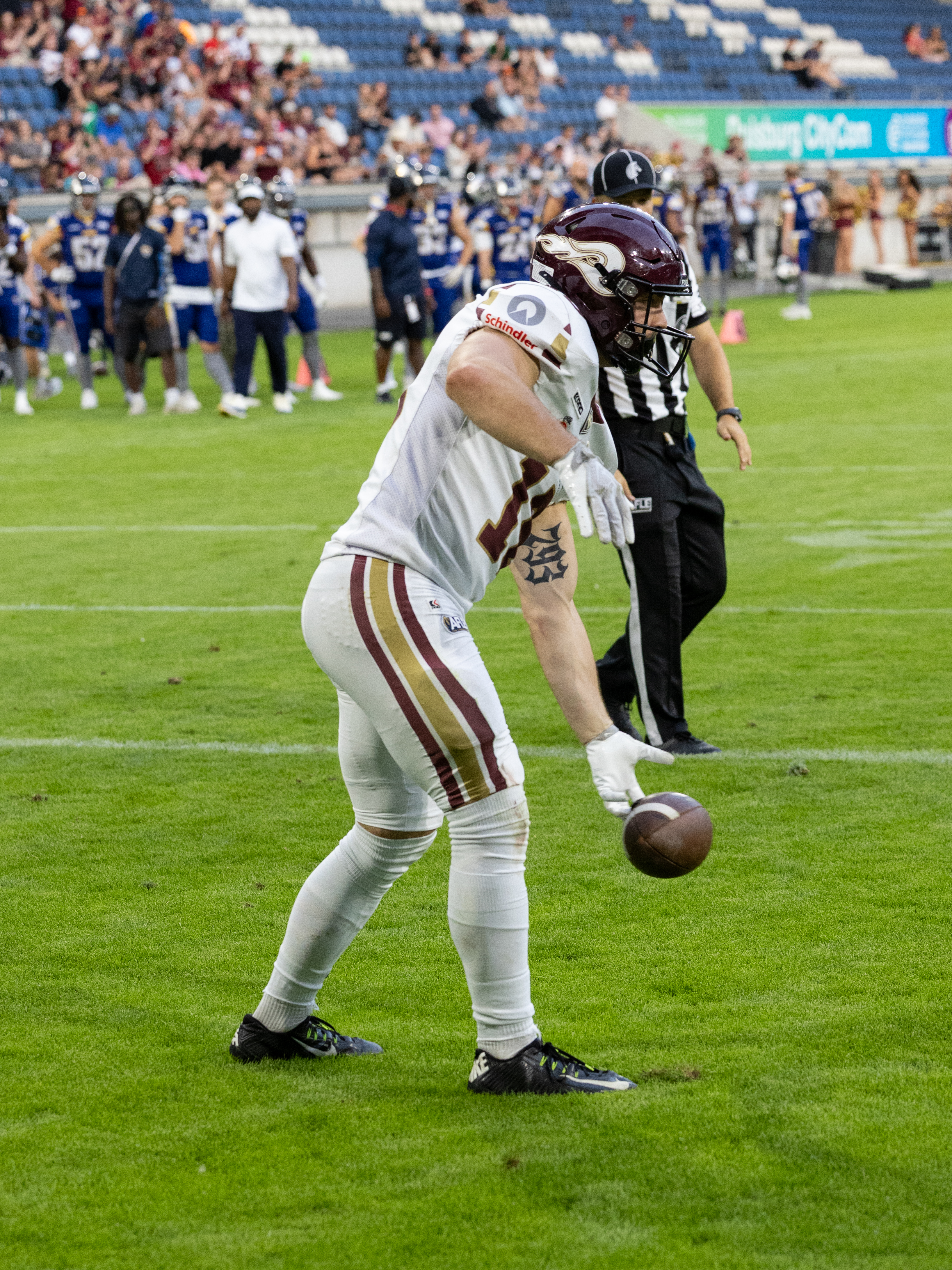 Celebration from #15 Giacomo De Pauli (Running Back) – Rhein Fire