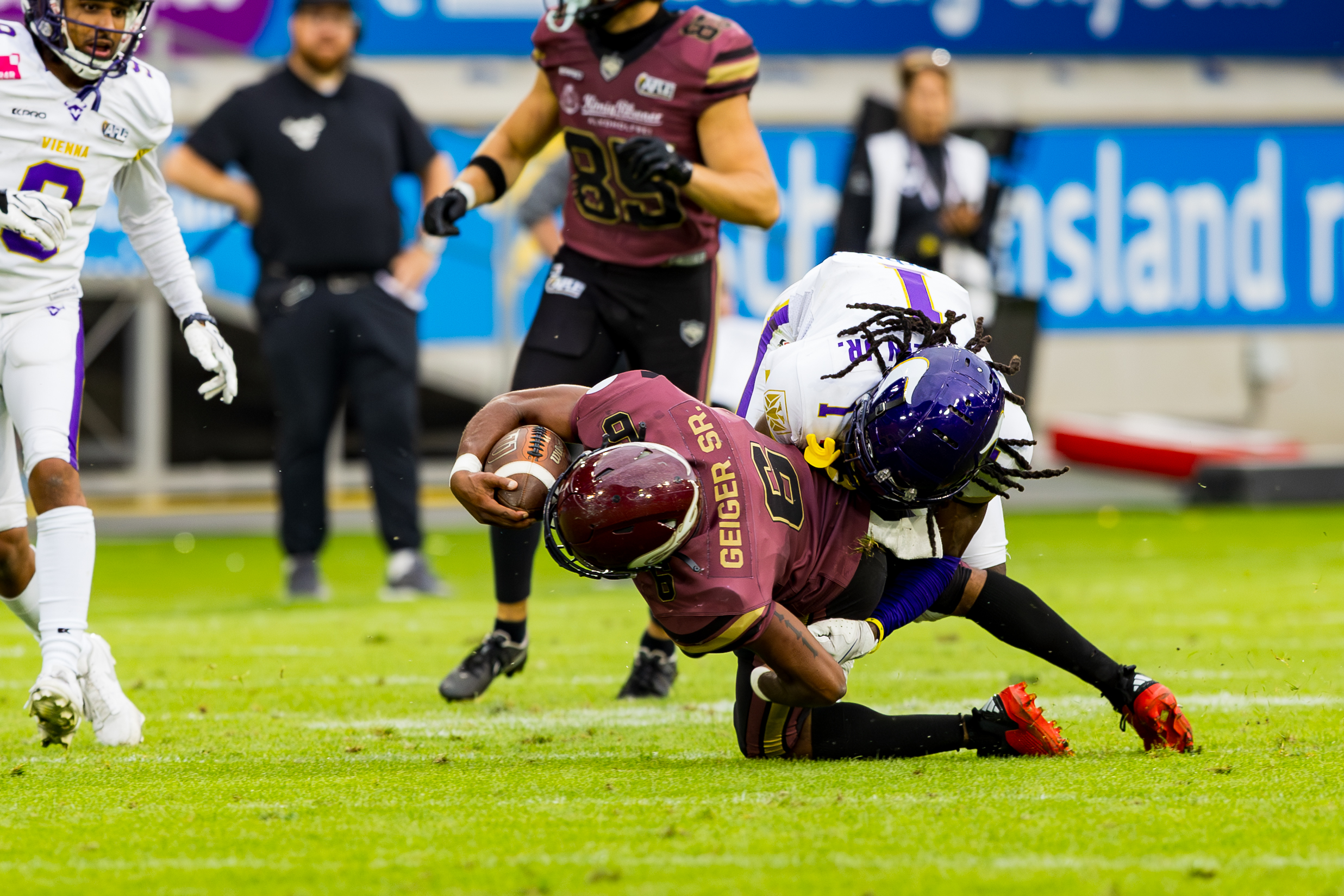 #1 Marloshawn Franklin Jr. (Free Safety / Cornerback) – Vienna Vikings tackle #6 Kaylon Geiger (Wide Receiver) – Rhein Fire