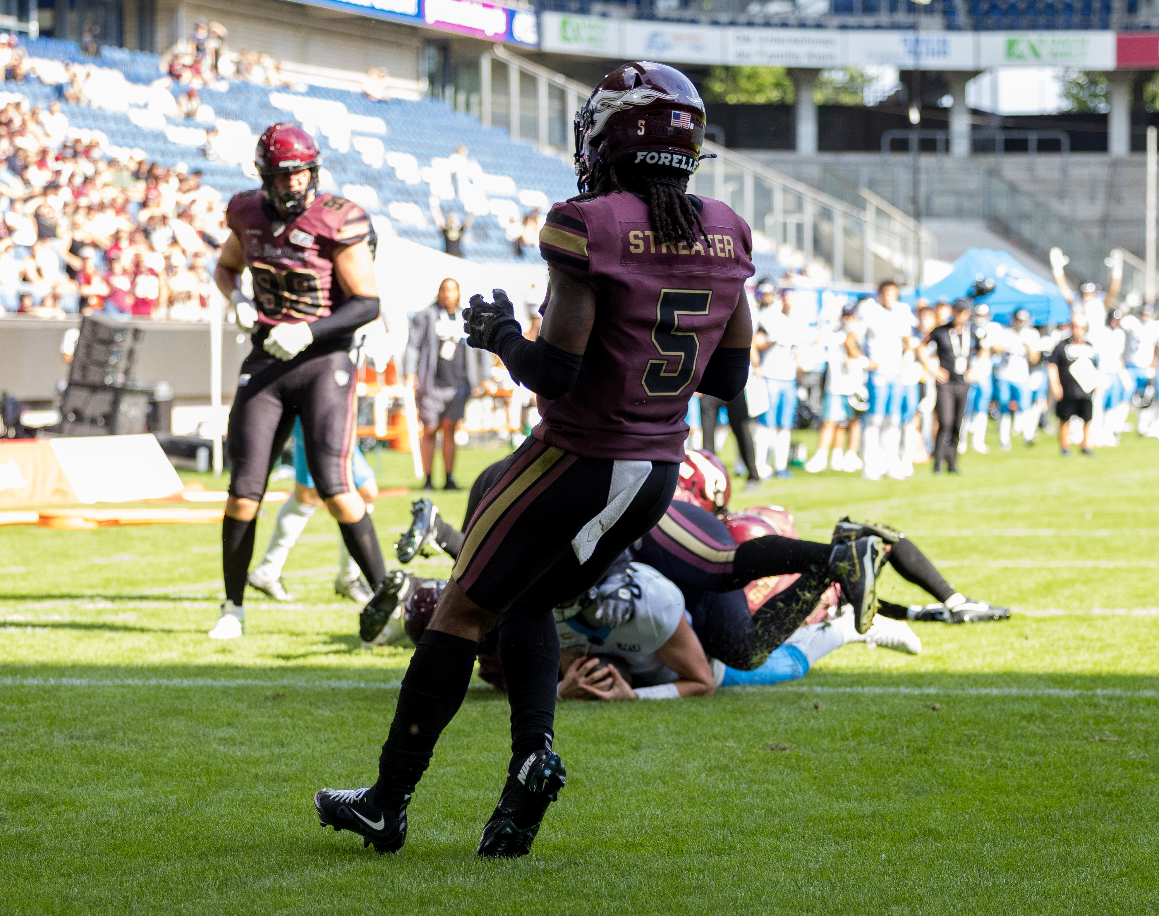 #8 Jameson Wang (Quarterback) – Panthers Wroclaw touchdown