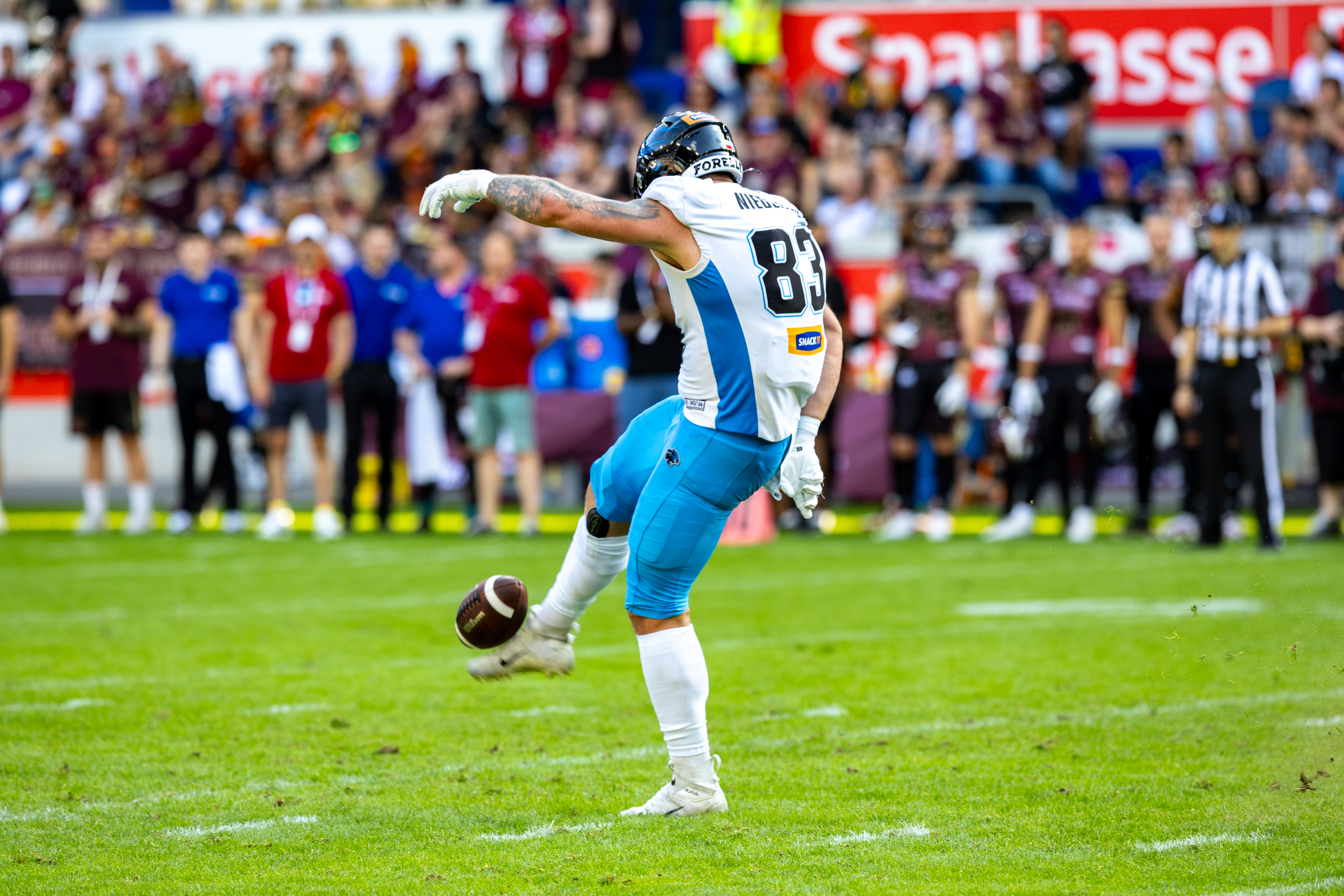 #83 Dominik Niedziela (Tight End) – Panthers Wroclaw at punt