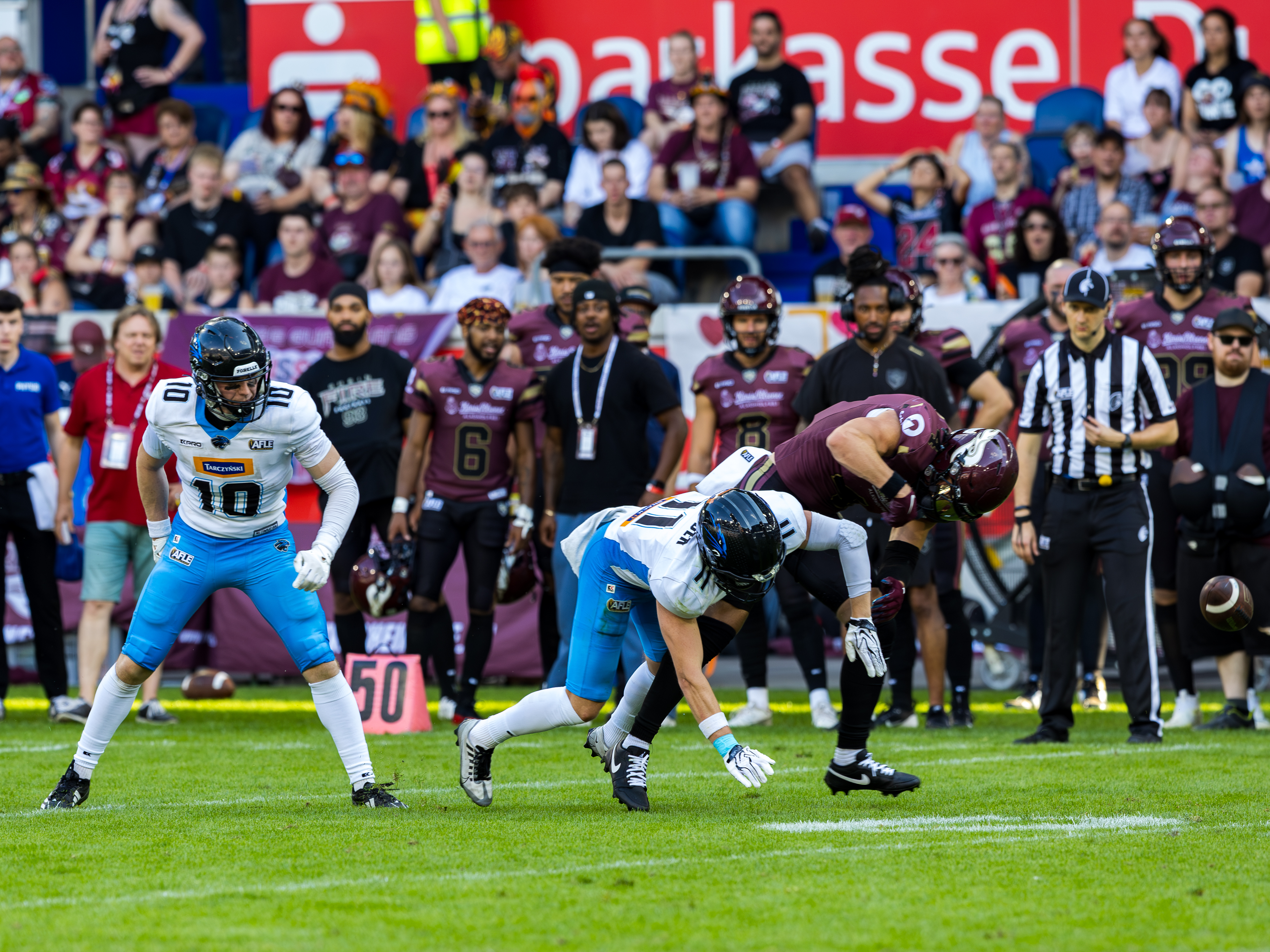 #11 Ott Ottender (Wide Receiver) – Panthers Wroclaw fumble the ball.