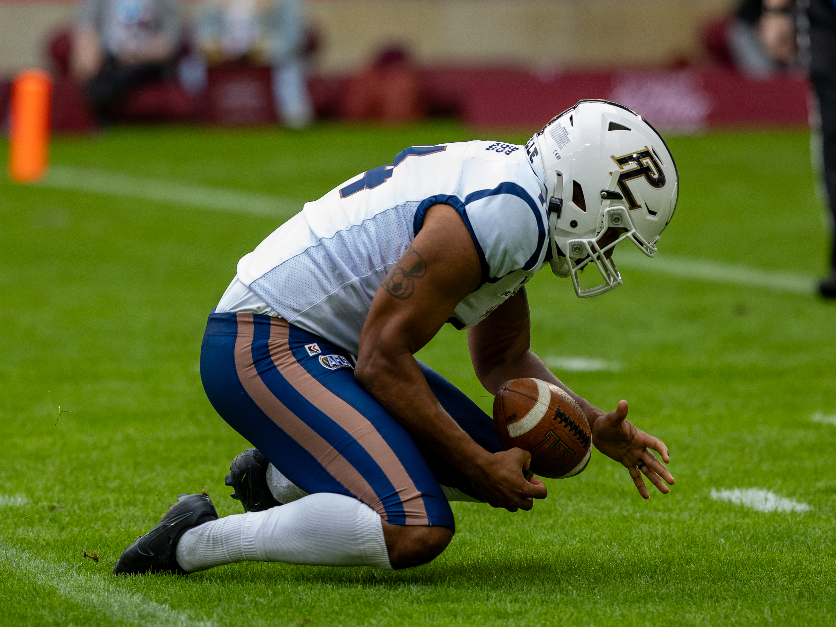 #14 Boris Bede (Kicker) – Paris Lights lost the ball at punt return. Rhein Fire vs Paris Lights, American Football, American Football League Europe, WEEK 4, 2026, 13.06.2026,