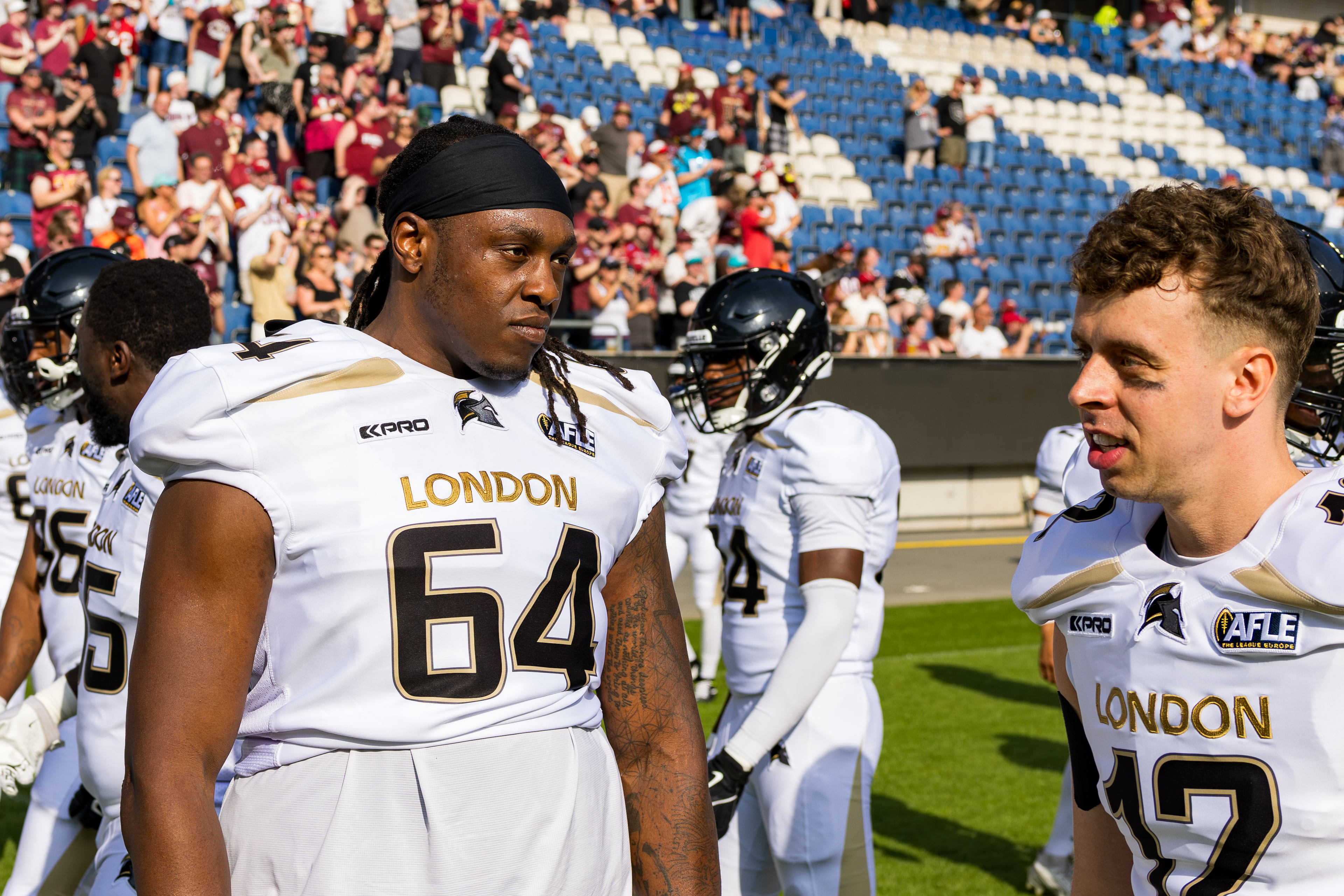 #64 James Faminu (Offensive Line) – London Warriors and #12 Reiss Ormonde-Cunningham (Kicker) – London Warriors