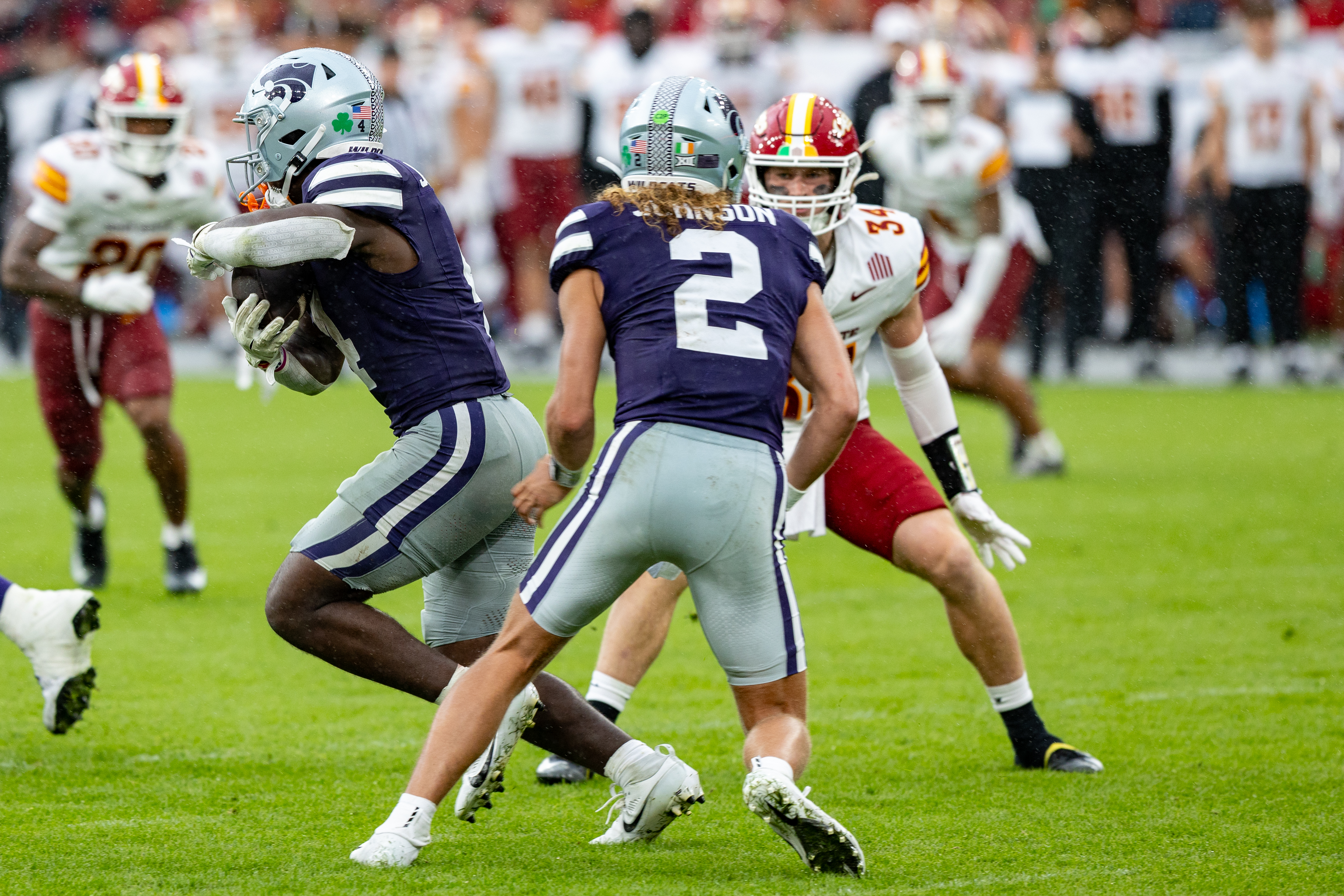 #4 Joe Jackson (RB) Kansas State Wildcats run with the ball. Iowa State vs K-State, American Football, NCAA College Football, Week 1, 2025, 23.08.2025,