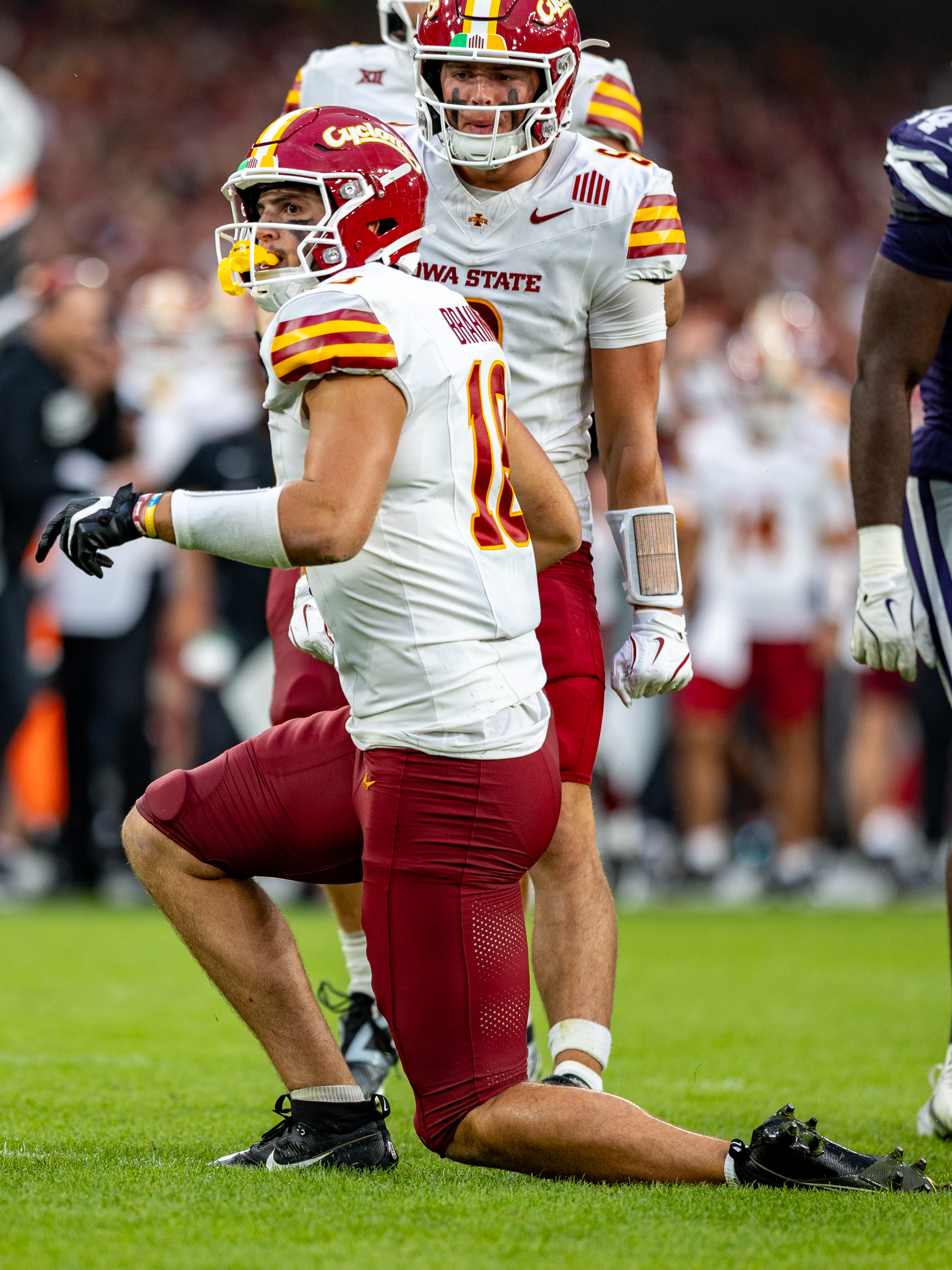 #18 Benjamin Brahmer (TE) Iowa State Cyclon Iowa State vs K-State, American Football, NCAA College Football, Week 1, 2025, 23.08.2025,