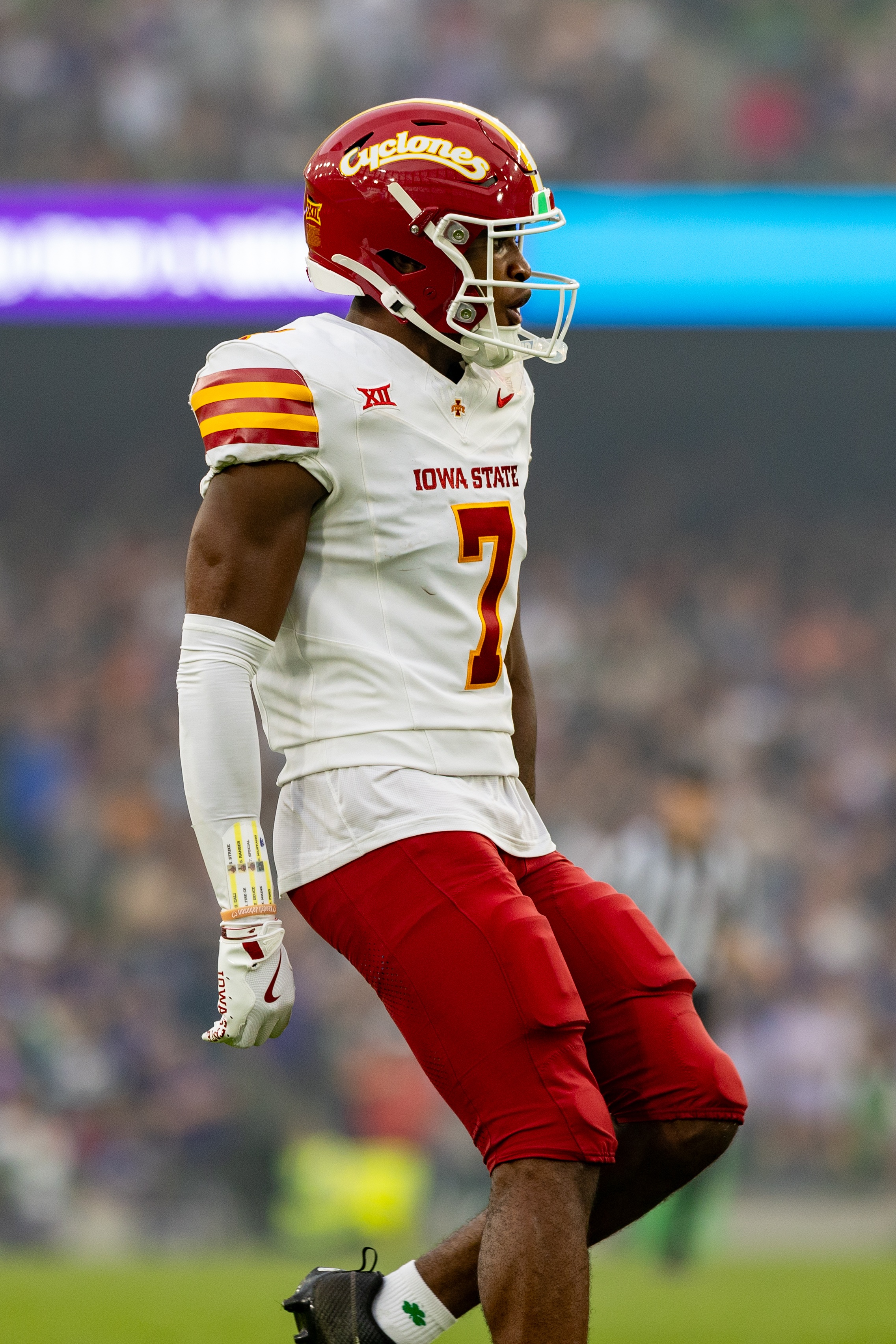 #7 Tre Bell (DB) Iowa State Cyclon Iowa State vs K-State, American Football, NCAA College Football, Week 1, 2025, 23.08.2025,