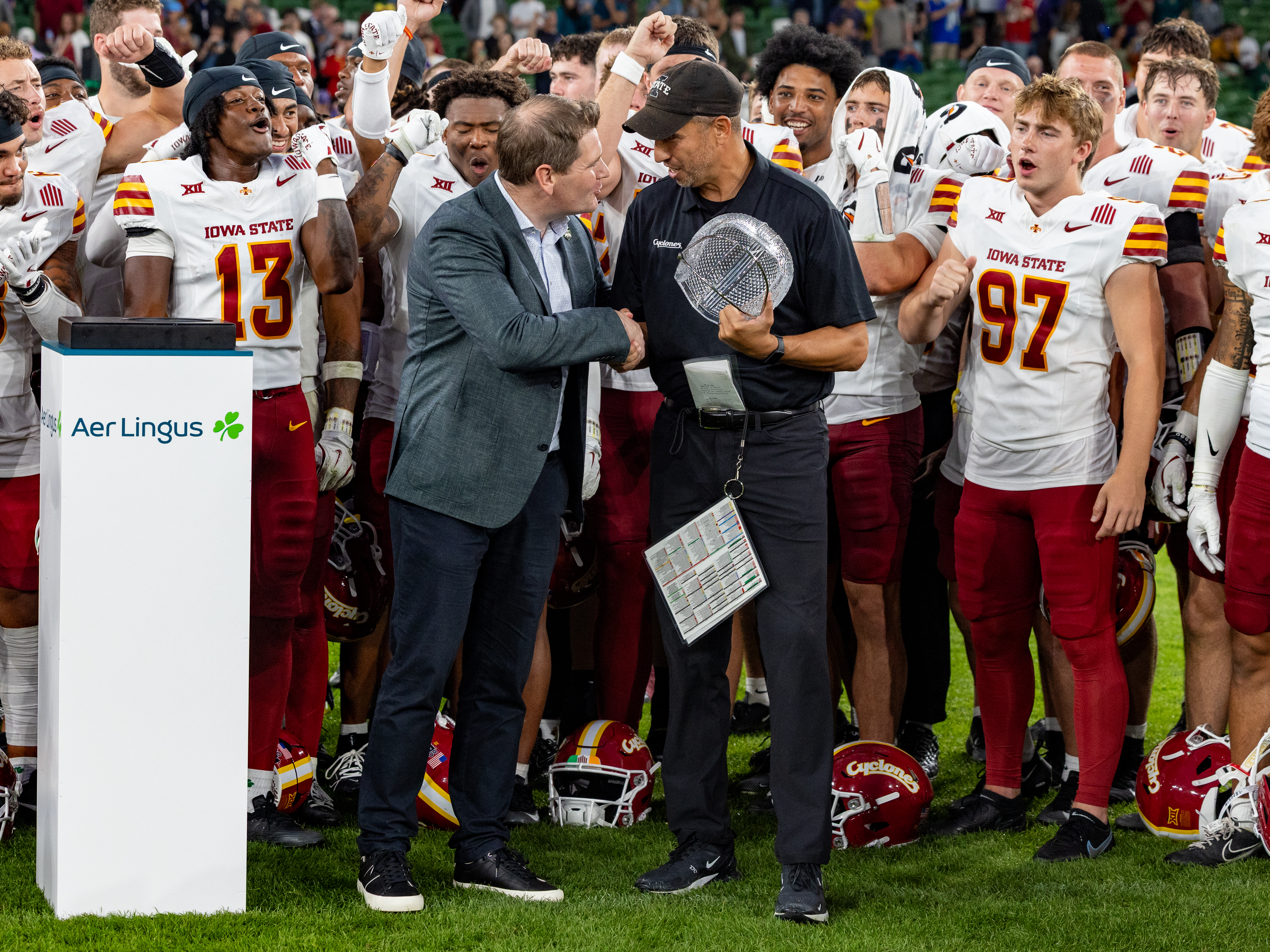 Matt Campell Head Couch Iowa State Iowa State vs K-State, American Football, NCAA College Football, Week 1, 2025, 23.08.2025,