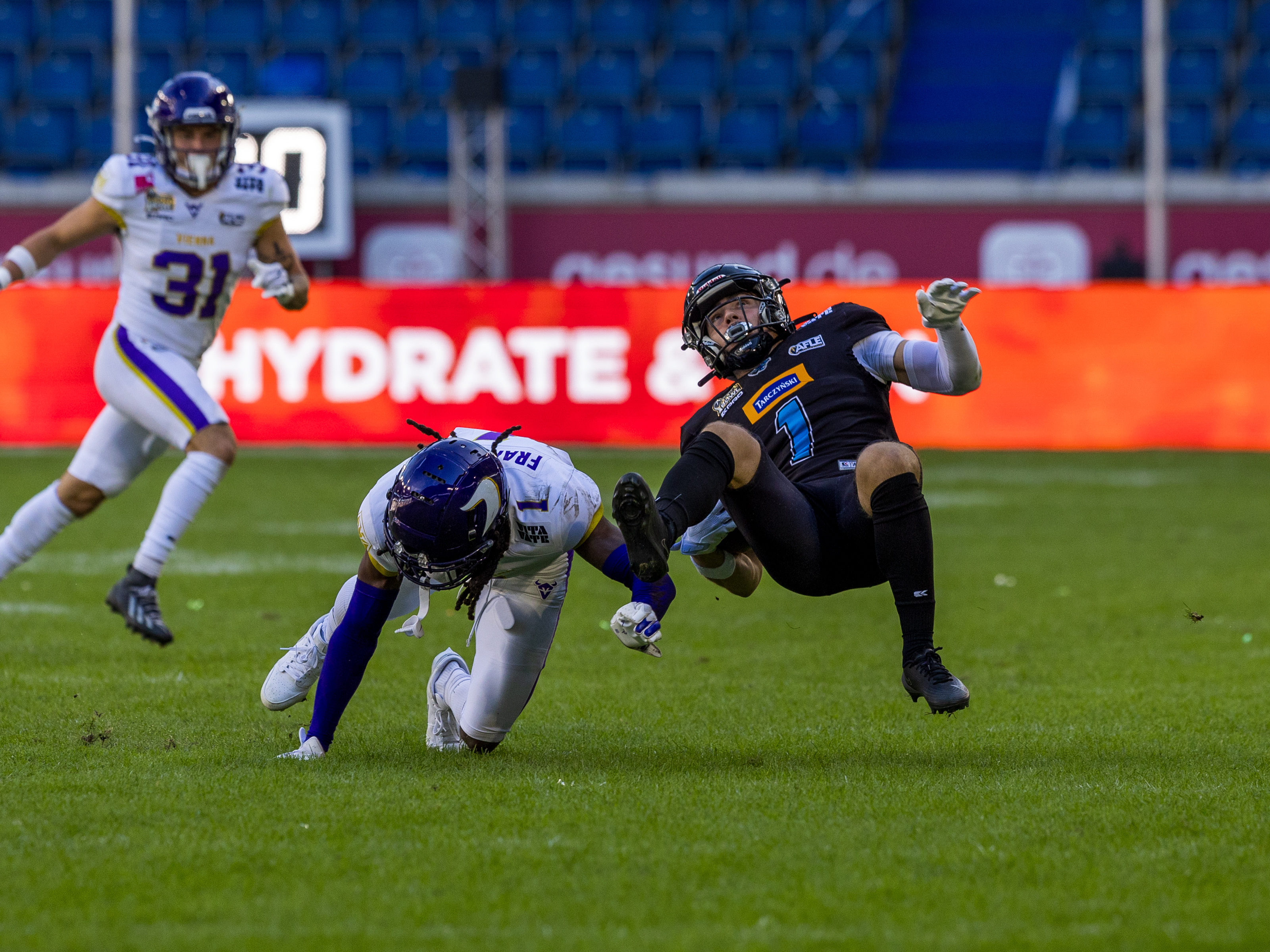 #1 Marloshawn Franklin Jr. (Free Safety / Cornerback) – Vienna Vikings tackle #1 Kacper Jaszewski (Wide Receiver) – Panthers Wroclaw