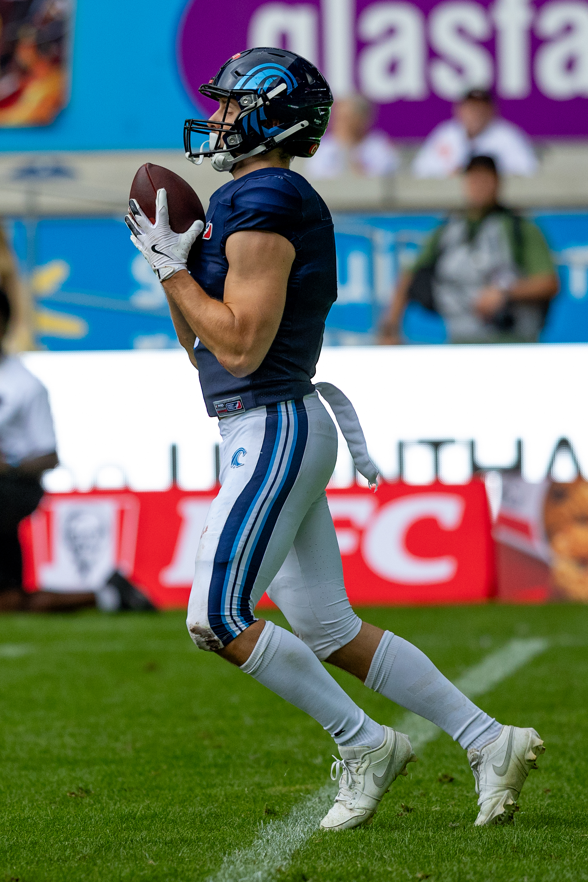 #1 Simon Føns (WR) Nordic Storm Rhein Fire vs Nordic Storm, American Football, European League of Football, Week 14, 2025, 17.08.2025,