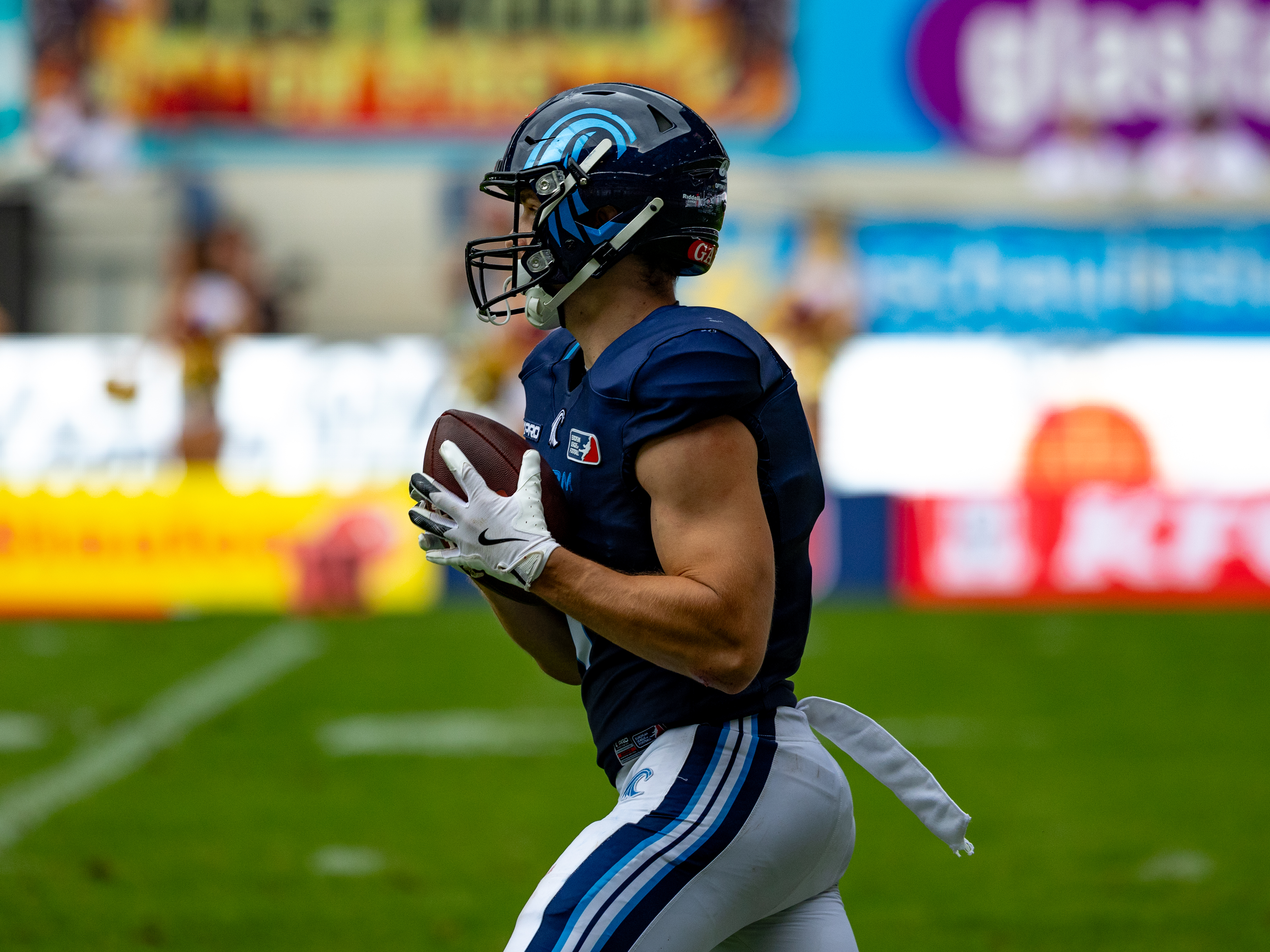 #1 Simon Føns (WR) Nordic Storm Rhein Fire vs Nordic Storm, American Football, European League of Football, Week 14, 2025, 17.08.2025,