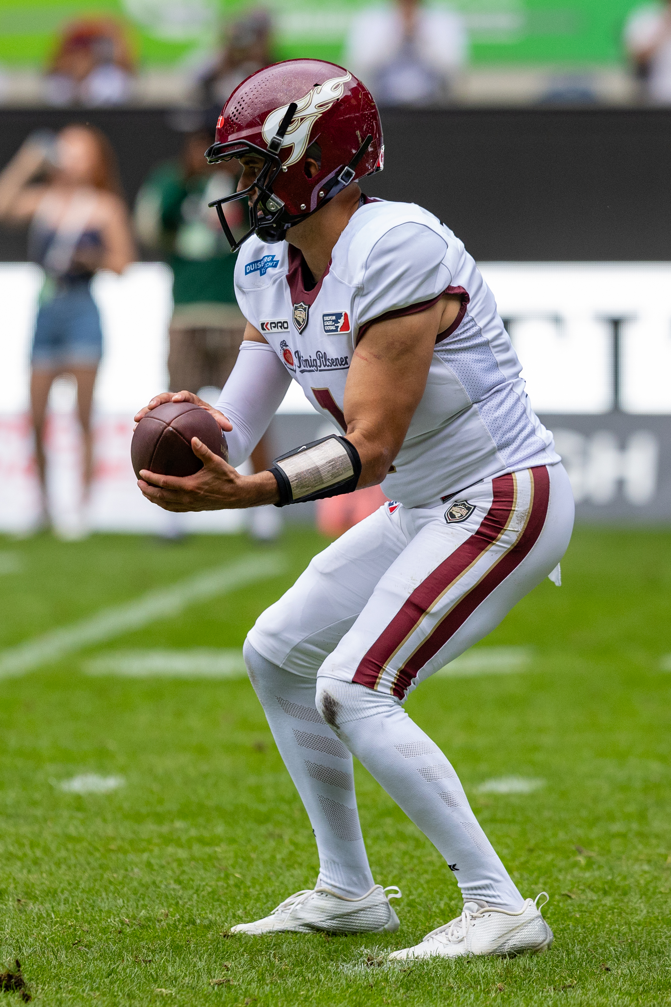 #1 Chad Jeffries (QB) Rhein Fire Rhein Fire vs Nordic Storm, American Football, European League of Football, Week 14, 2025, 17.08.2025,