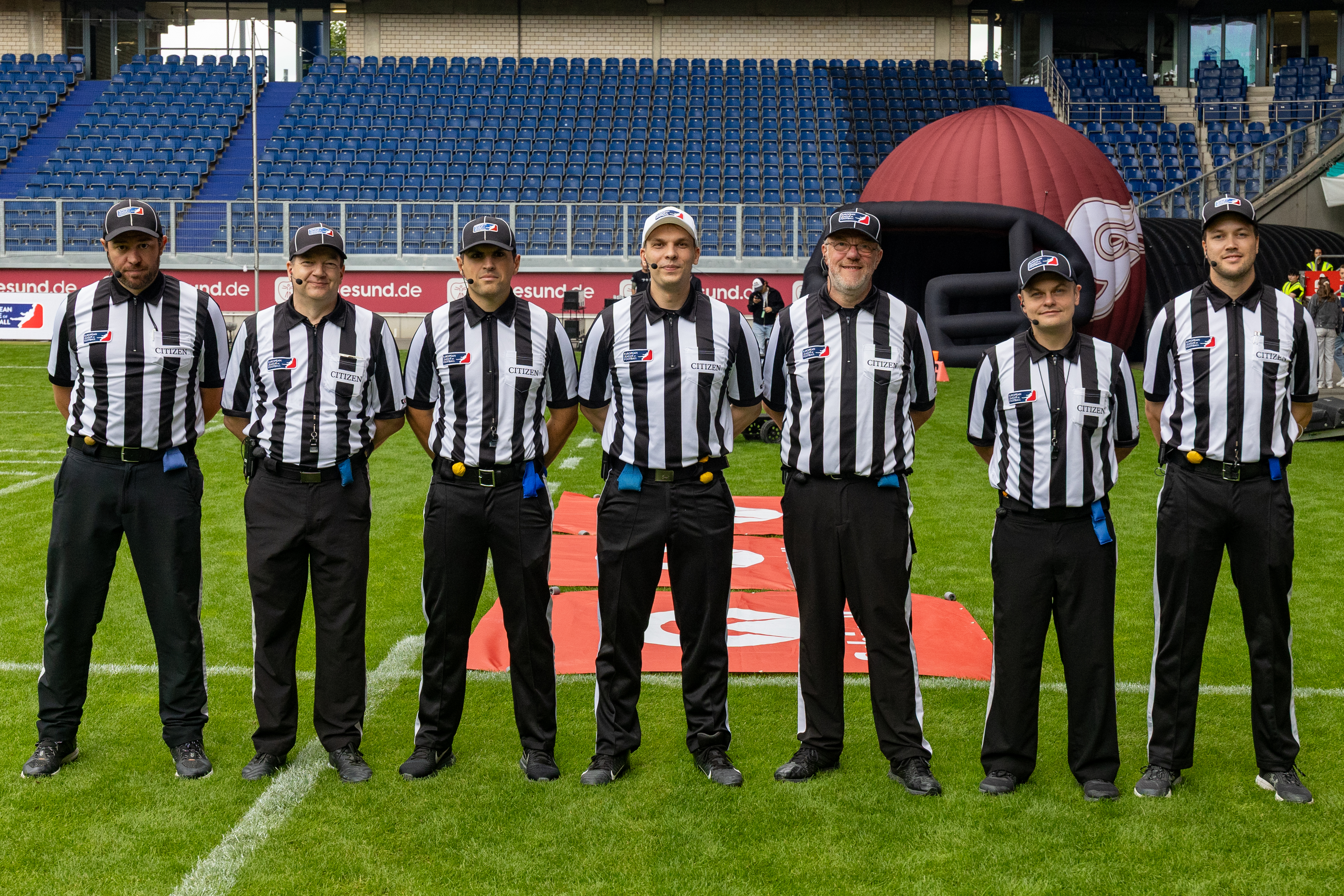 Malte Scholz and Referies Rhein Fire vs Nordic Storm, American Football, European League of Football, Week 14, 2025, 17.08.2025,