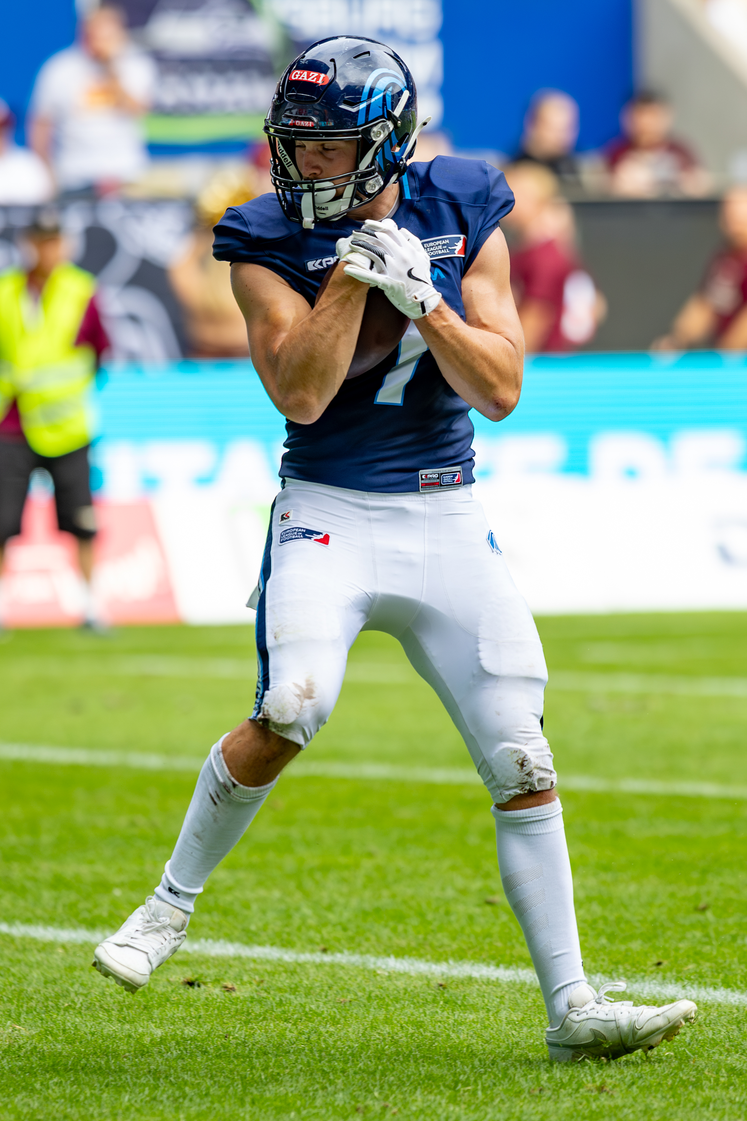 catch #1 Simon Føns (WR) Nordic Storm Rhein Fire vs Nordic Storm, American Football, European League of Football, Week 14, 2025, 17.08.2025,