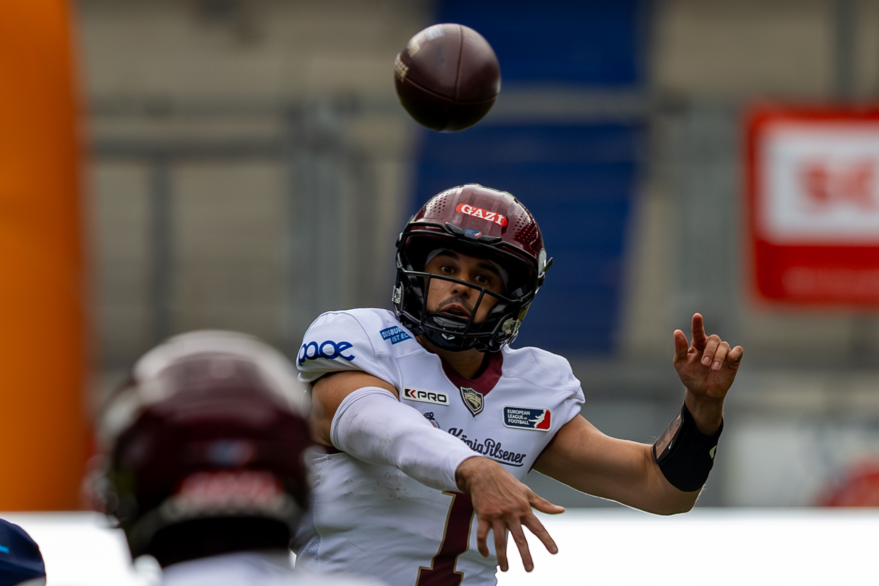 #1 Chad Jeffries (QB) Rhein Fire Rhein Fire vs Nordic Storm, American Football, European League of Football, Week 14, 2025, 17.08.2025,