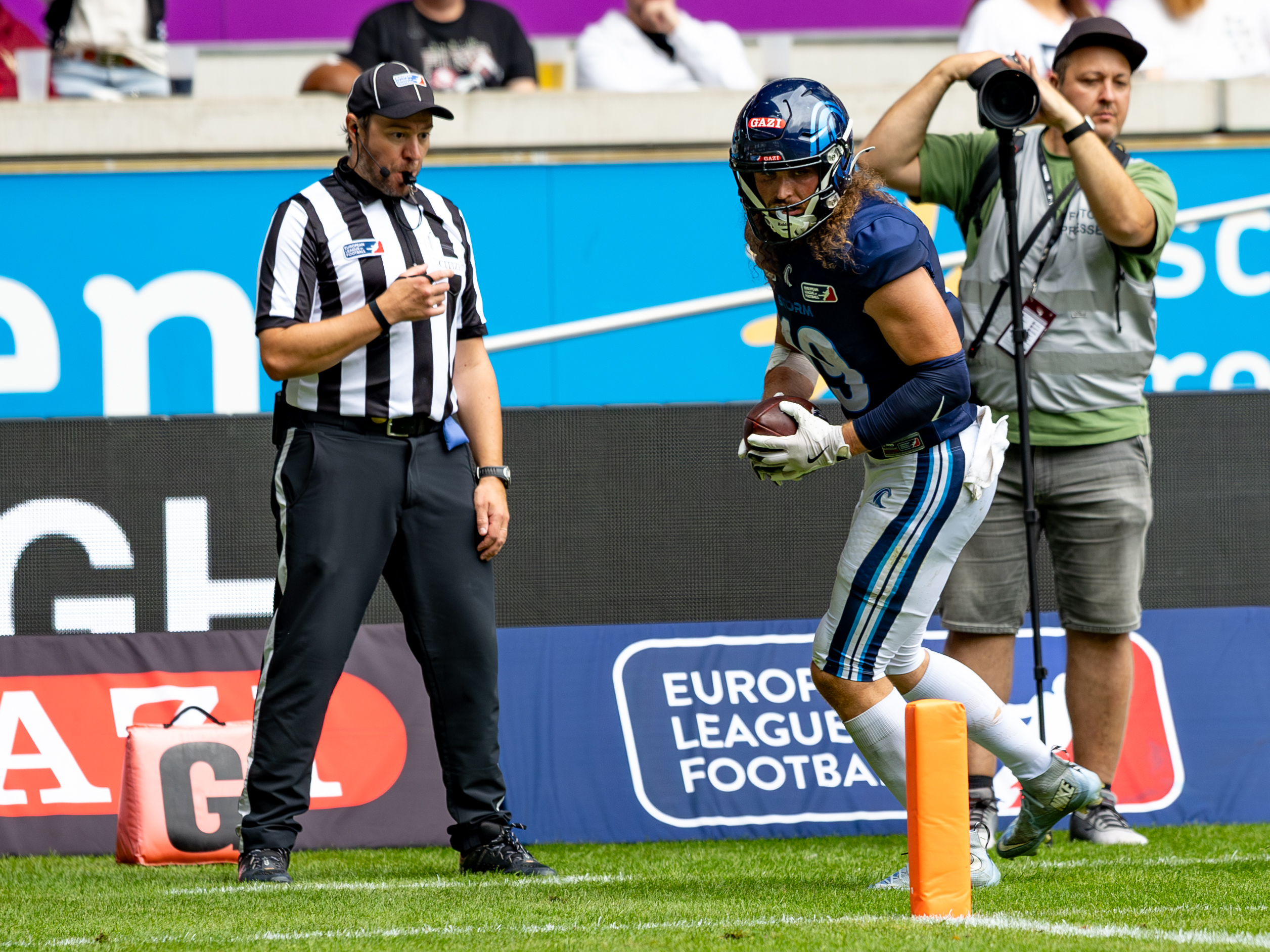 Incomplette #19 Brendan Beaulieu (WR) Nordic Storm Rhein Fire vs Nordic Storm, American Football, European League of Football, Week 14, 2025, 17.08.2025,