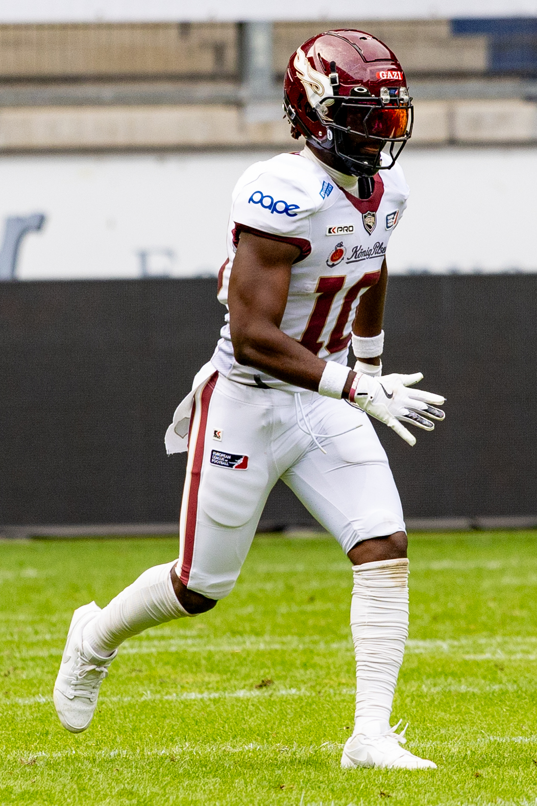 #10 Harlan Kwofie (WR) Rhein Fire Rhein Fire vs Nordic Storm, American Football, European League of Football, Week 14, 2025, 17.08.2025,